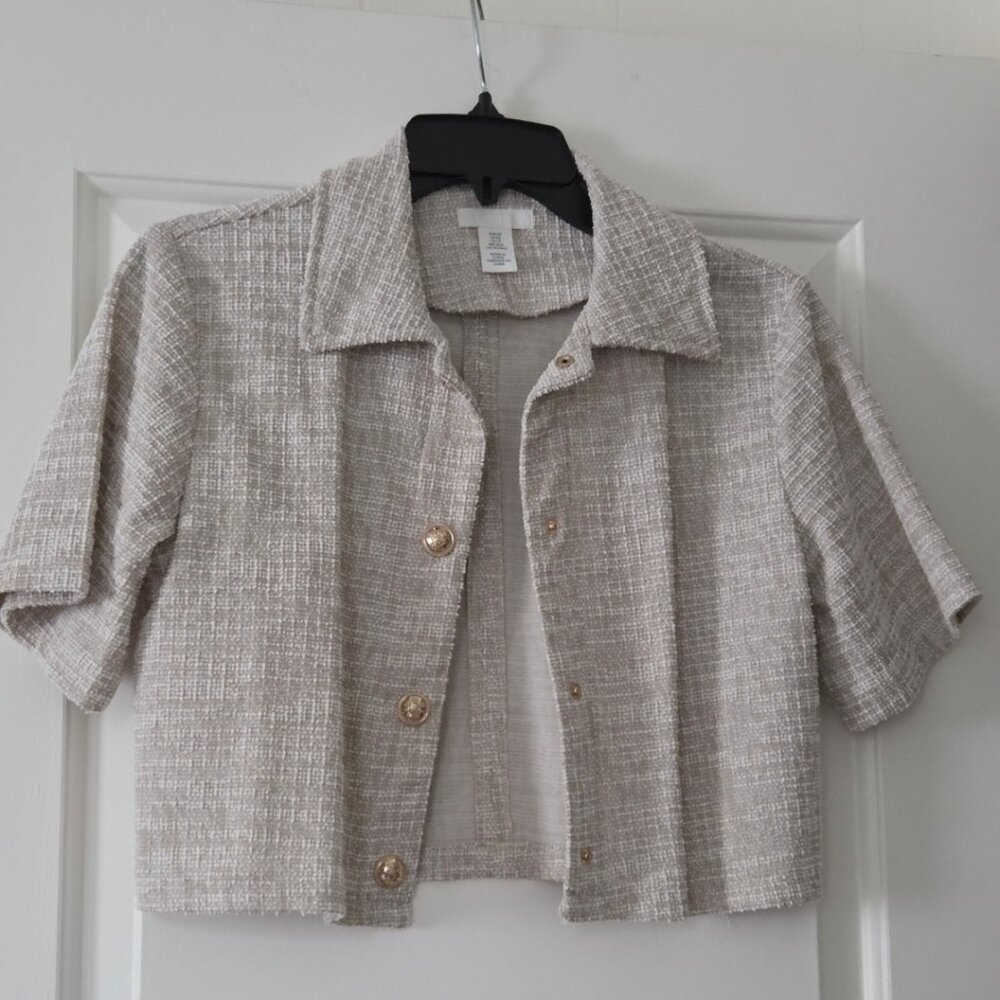 H&M Tweed Button Shirt